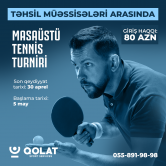 Təhsil müəssisələri arasında “Masaüstü Tennis Turniri”